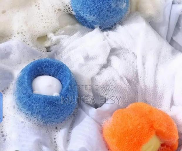 Yellow Blue Laundry Washing Machine Balls - main view