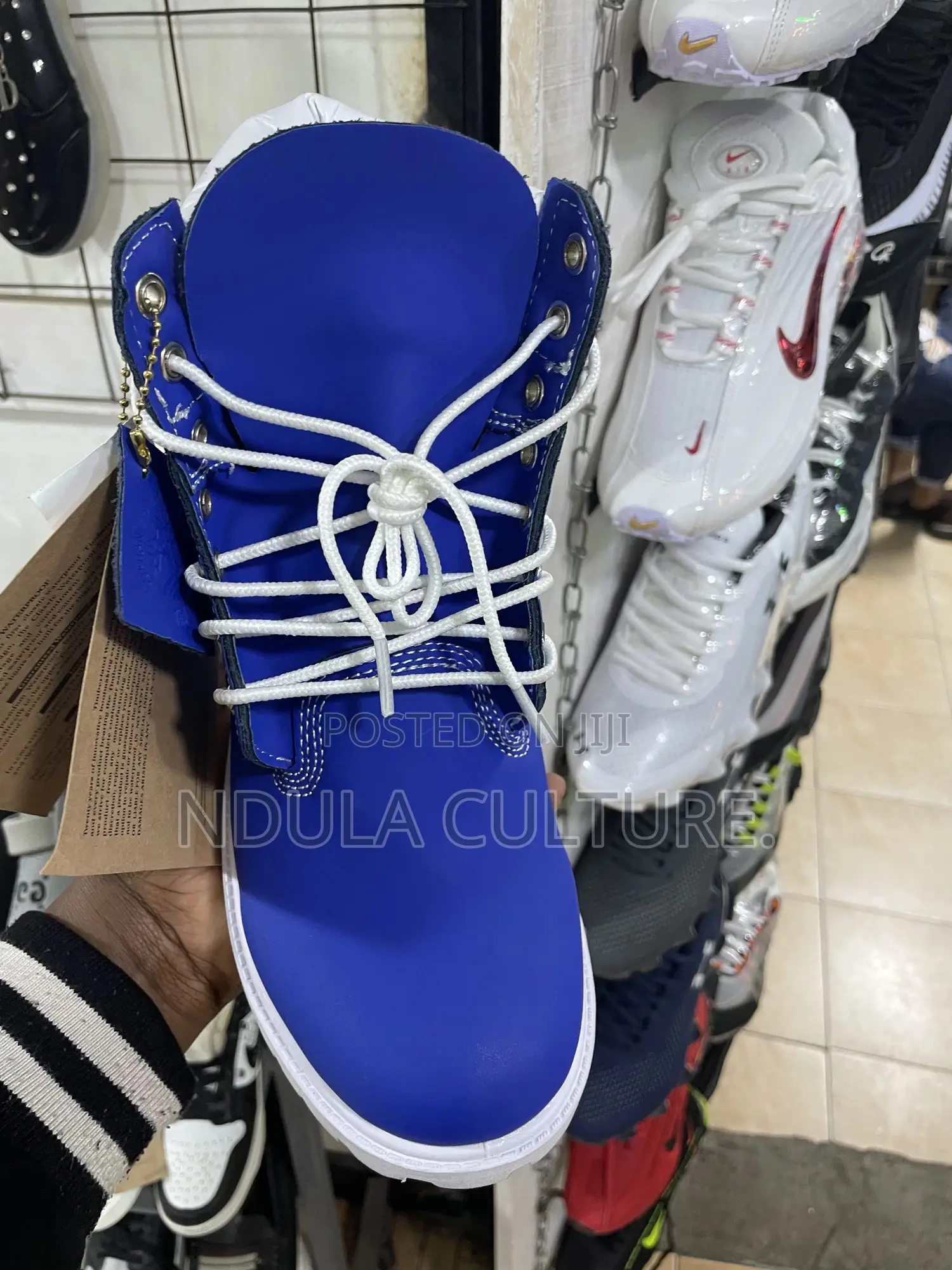 Timberland Boots White , Blue, Red