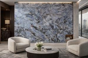 Azure Tempest Sintered Stone – Luxury Blue Statement Slab - thumbnail 2