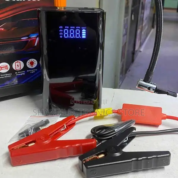 Jump Starter Power Bank. Portable 150psi Tire Inflator With 80000mah