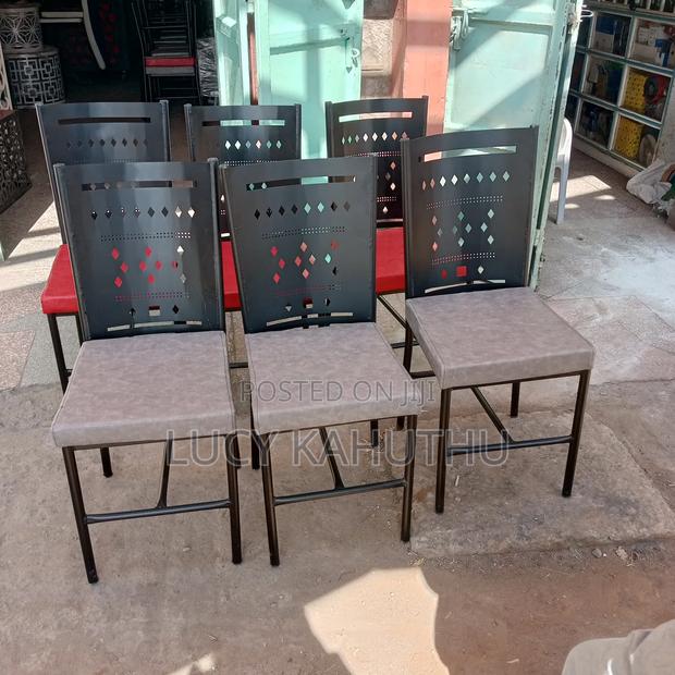 Red and Grey Laser Cut Mabati Chairs - thumbnail 2
