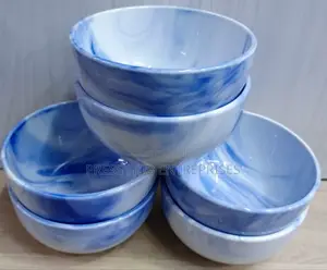 Marble-Patterned Ceramic Bowls,