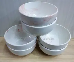 Marble-Patterned Ceramic Bowls,: 
