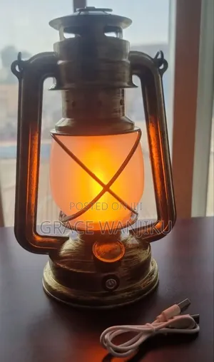 Rechargable Vintage 35cm Led Lantern Lamp *