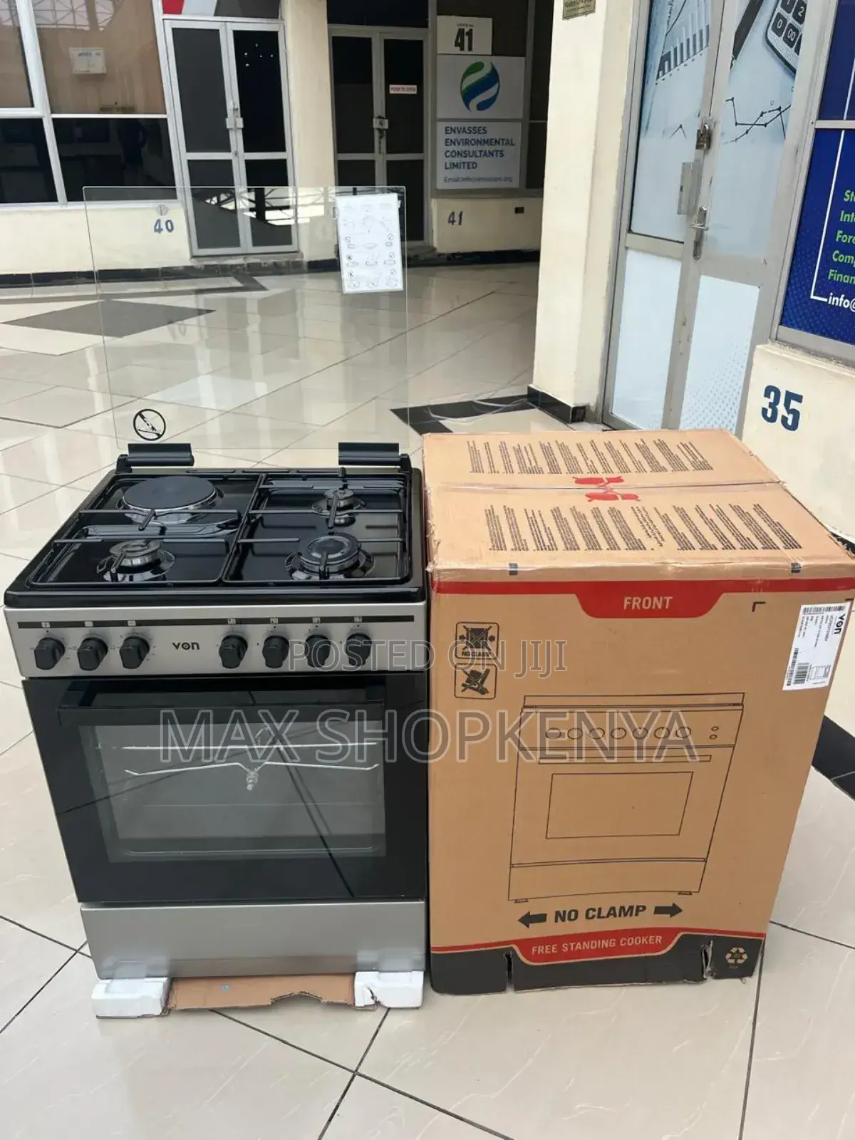 Von Cooker 3 Gas + 1 60cmx55cm Electric Oven