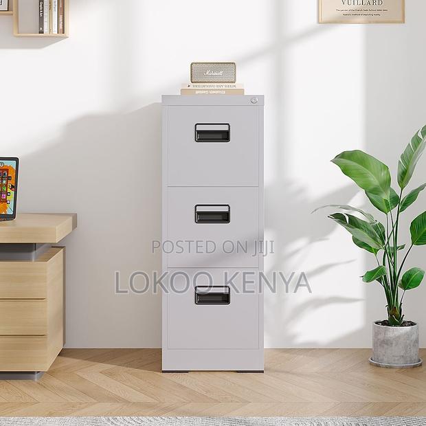 Office Cabinet ; 3-Drawer Lateral Metal Filing Cabinet