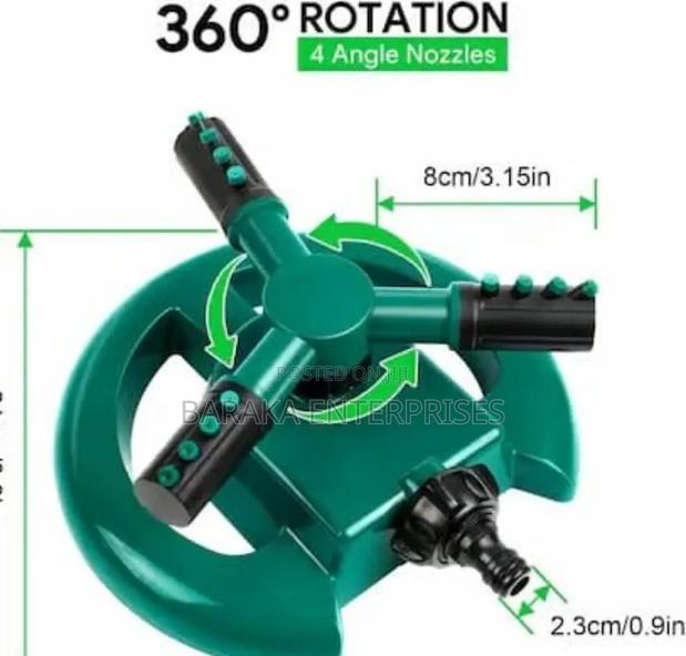 3 Arm Garden Sprinkler With 2 Spray Angle Options - main view