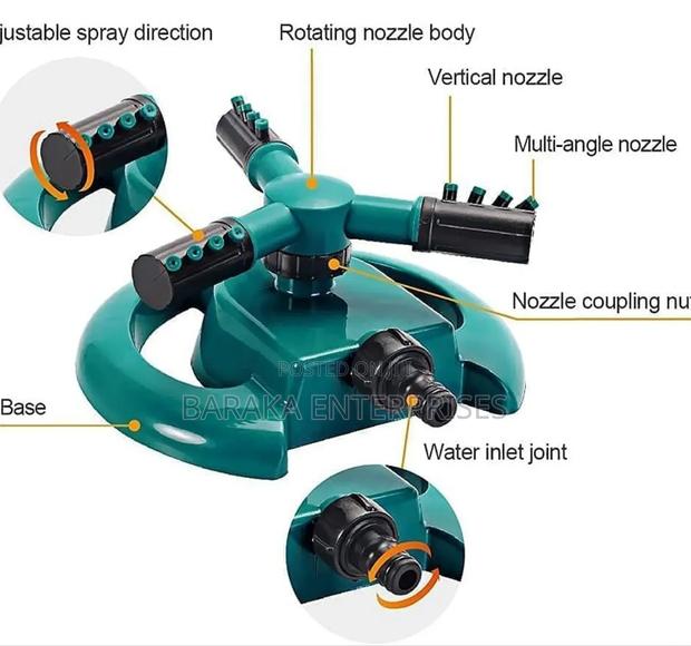 3 Arm Garden Sprinkler With 2 Spray Angle Options - thumbnail 3