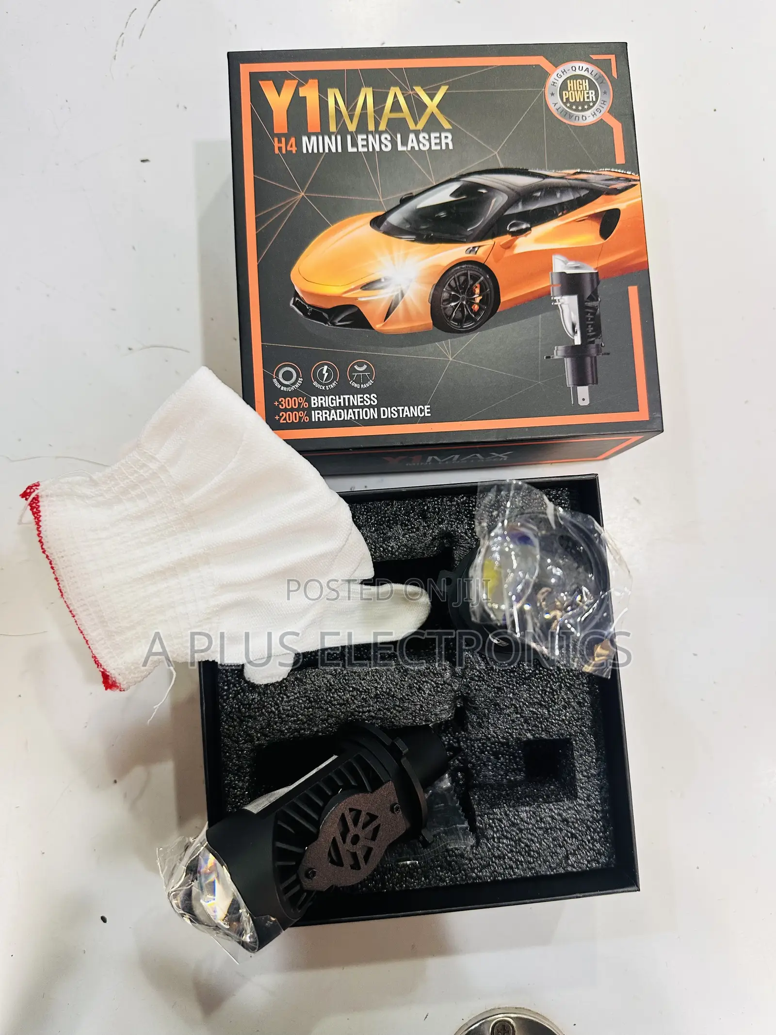 Y1 H4 Mini Led Projector – Clear White Headlight Upgrade