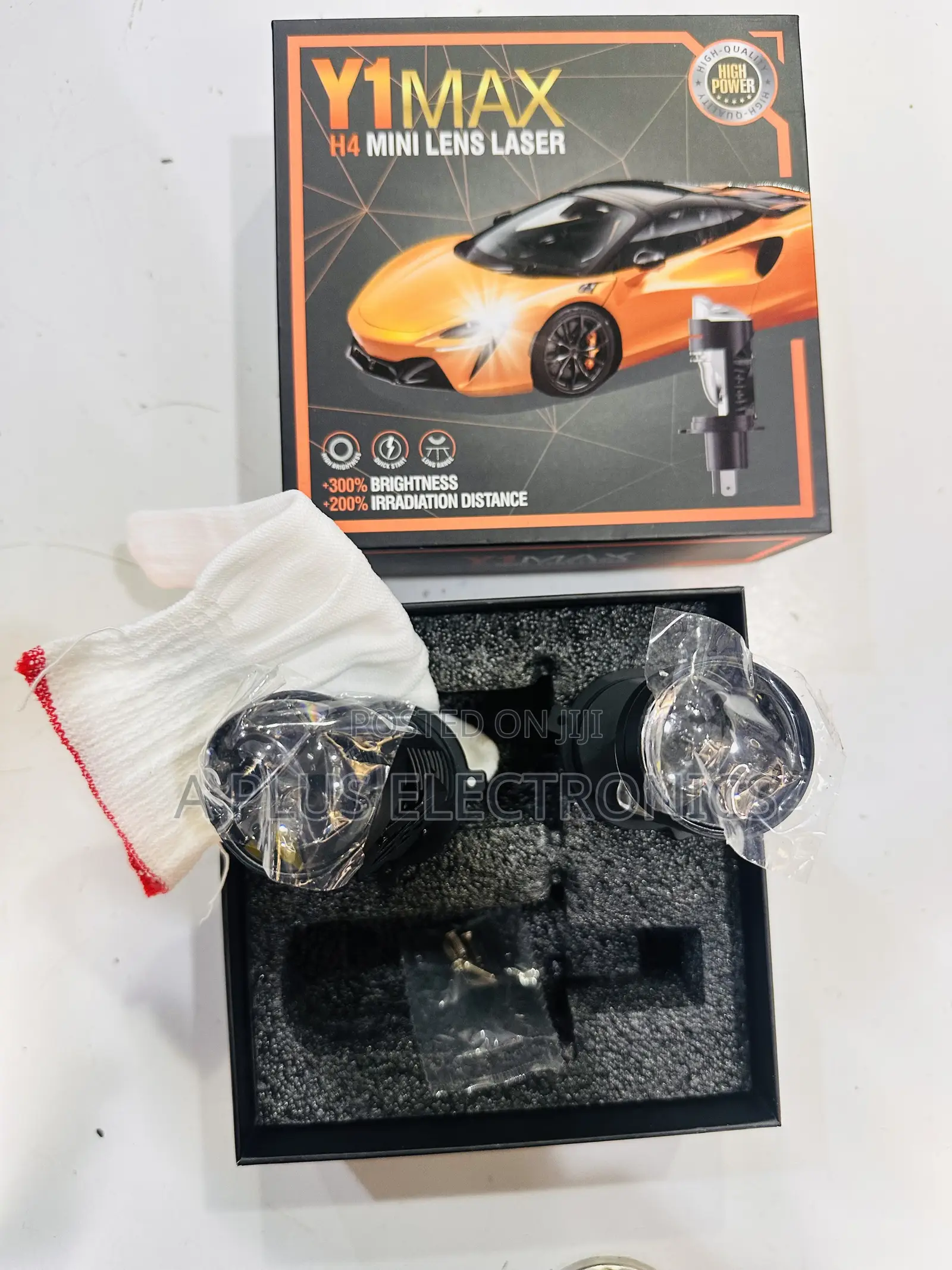 Y1 H4 Mini Led Projector – Clear White Headlight Upgrade