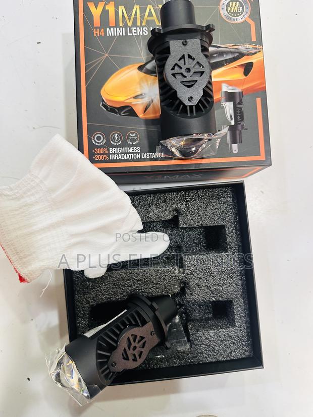 Super Bright Y1 H4 Mini Projector Headlights – 300% More Light - thumbnail 2