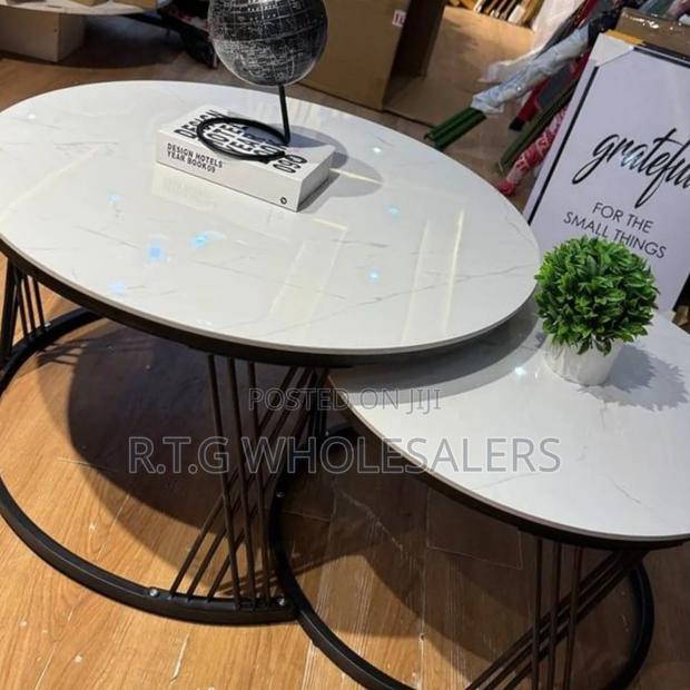 Luxury Marble Nesting Tables Set – Modern 2‐In‐1 Design
