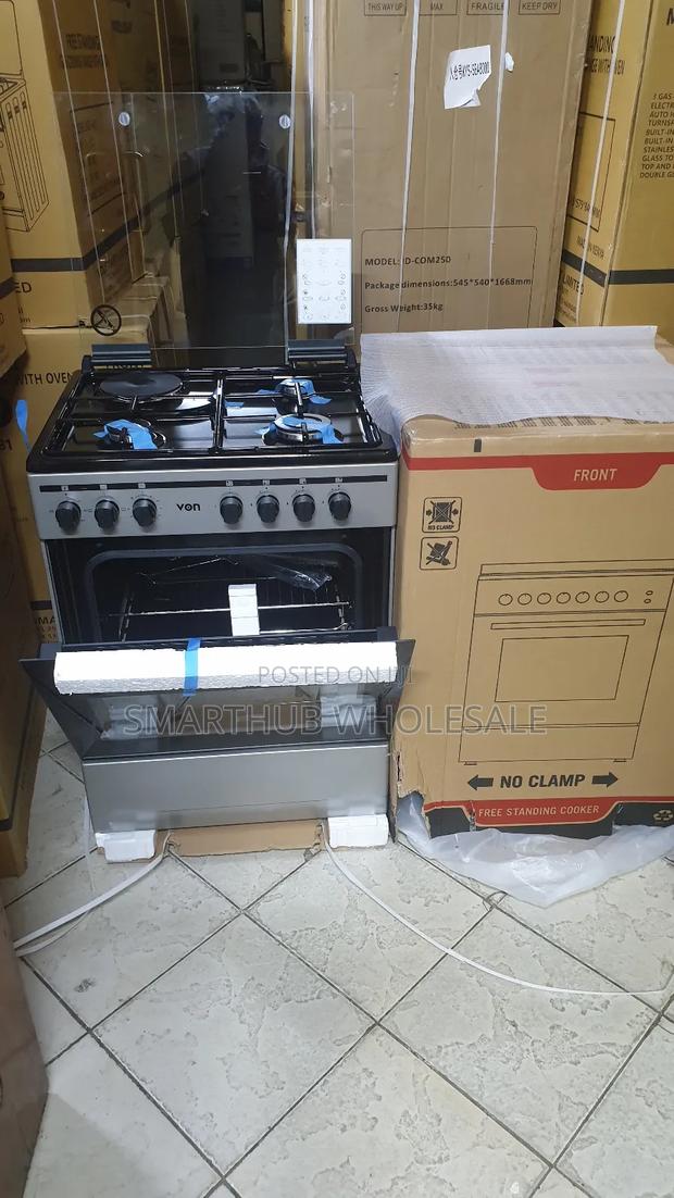 Von 4-Burner Gas Electric Free-Standing Cooker With Built-in Oven
