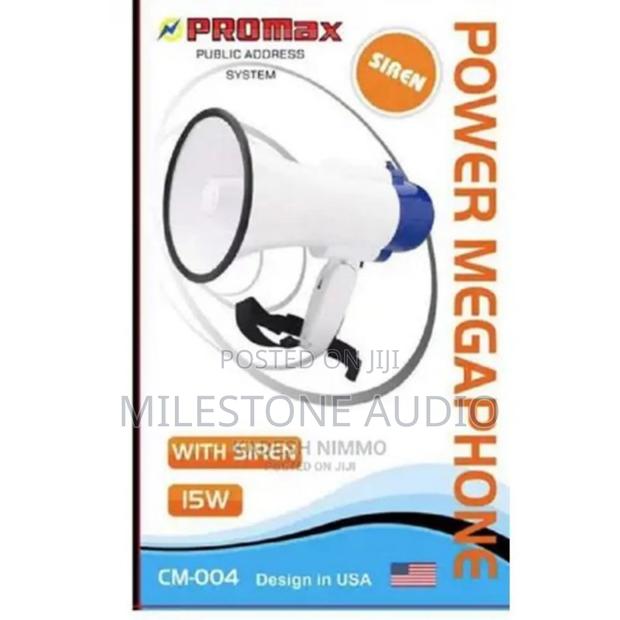 Promax Power Megaphone Speaker With Siren - main view