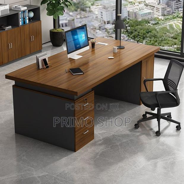 Office Desk : 1.4m Executive Office Desk - Stylish Adjustable - thumbnail 2
