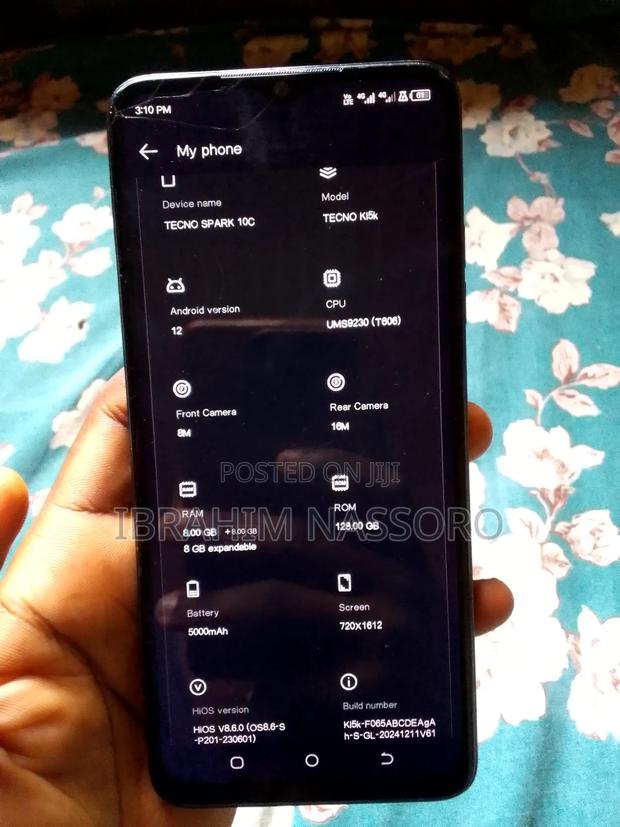 Tecno Spark 10C 128 GB Blue - main view