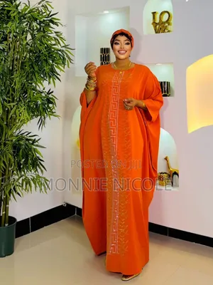 Elegant Orange Kaftans/Abaya/Islamic Women Fashion/Plus Size Wear