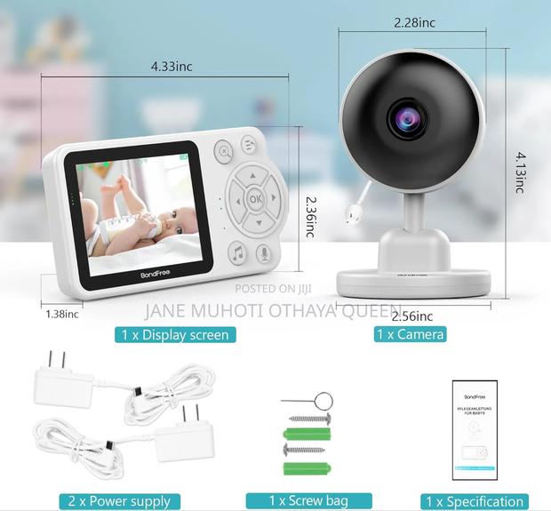 Wireless Bby Monitor With Camera - thumbnail 3