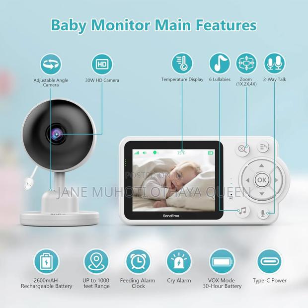 Wireless Bby Monitor With Camera - thumbnail 4