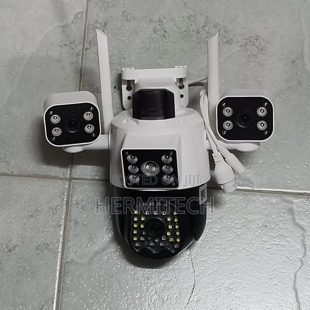 Outdoor Wifi Triple Lens CCTV Surveillance Electric Powered Models