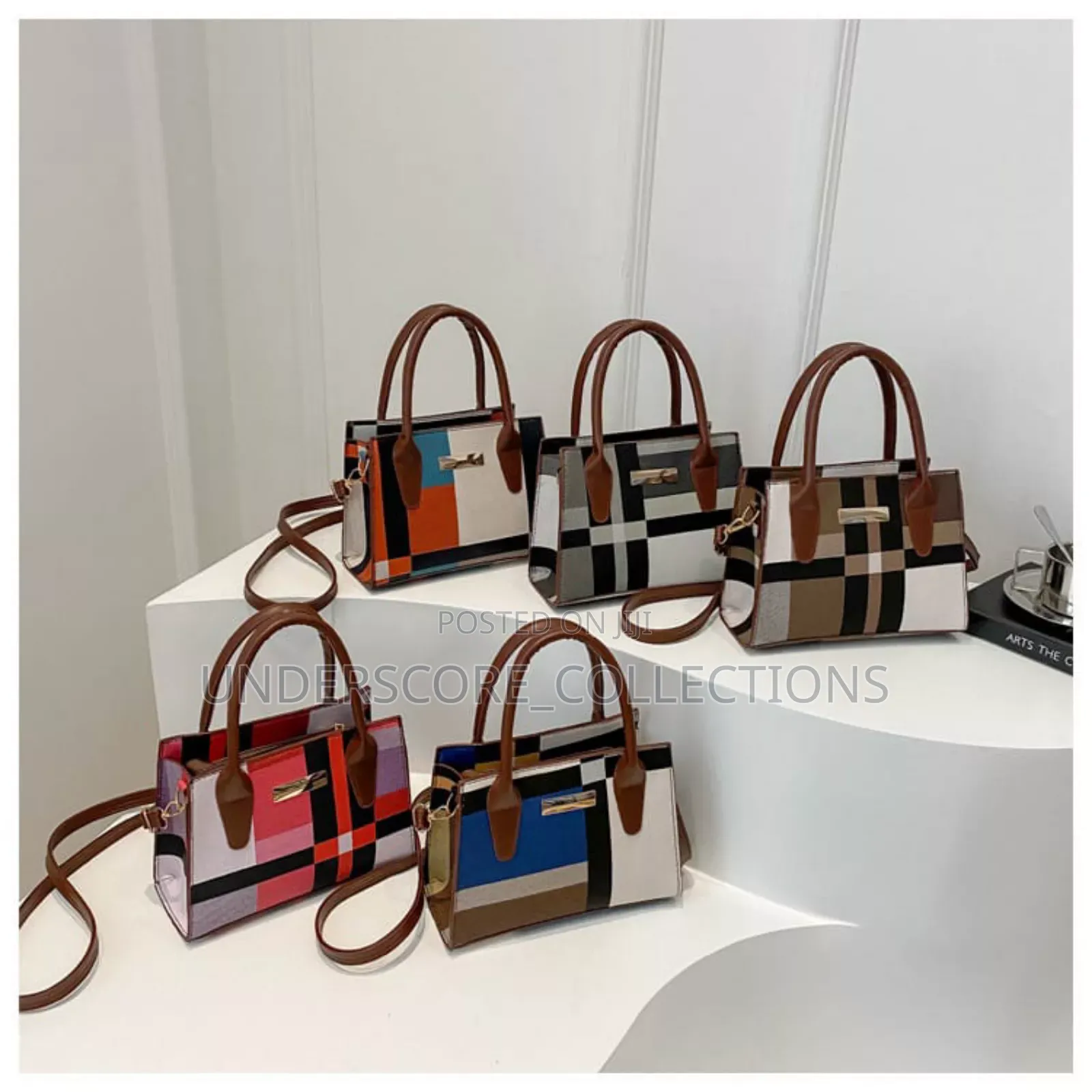 Trend Fashion Collision Color Check Bag