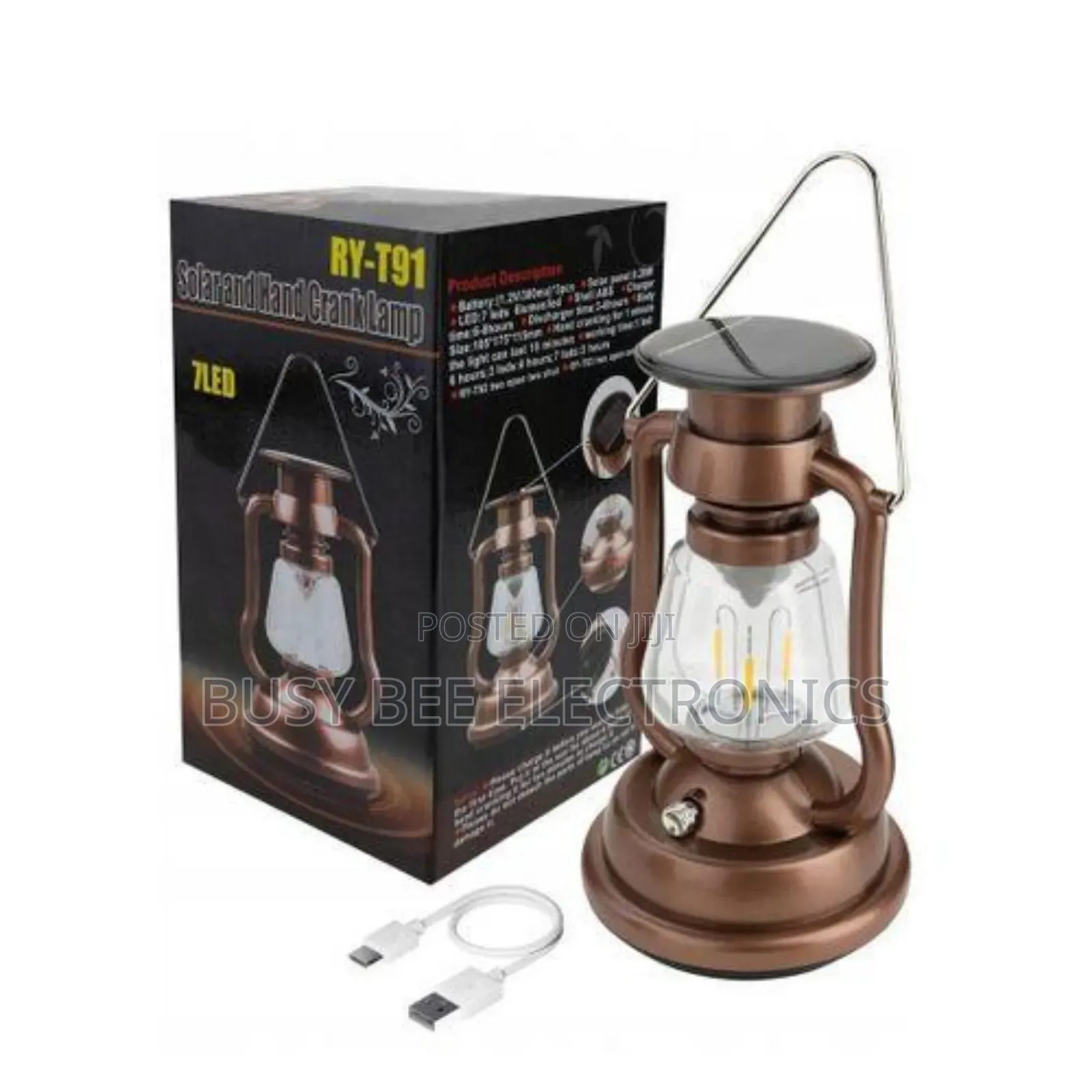 Retro Lantern Super Bright Rechargeable Led Solar Camp Light