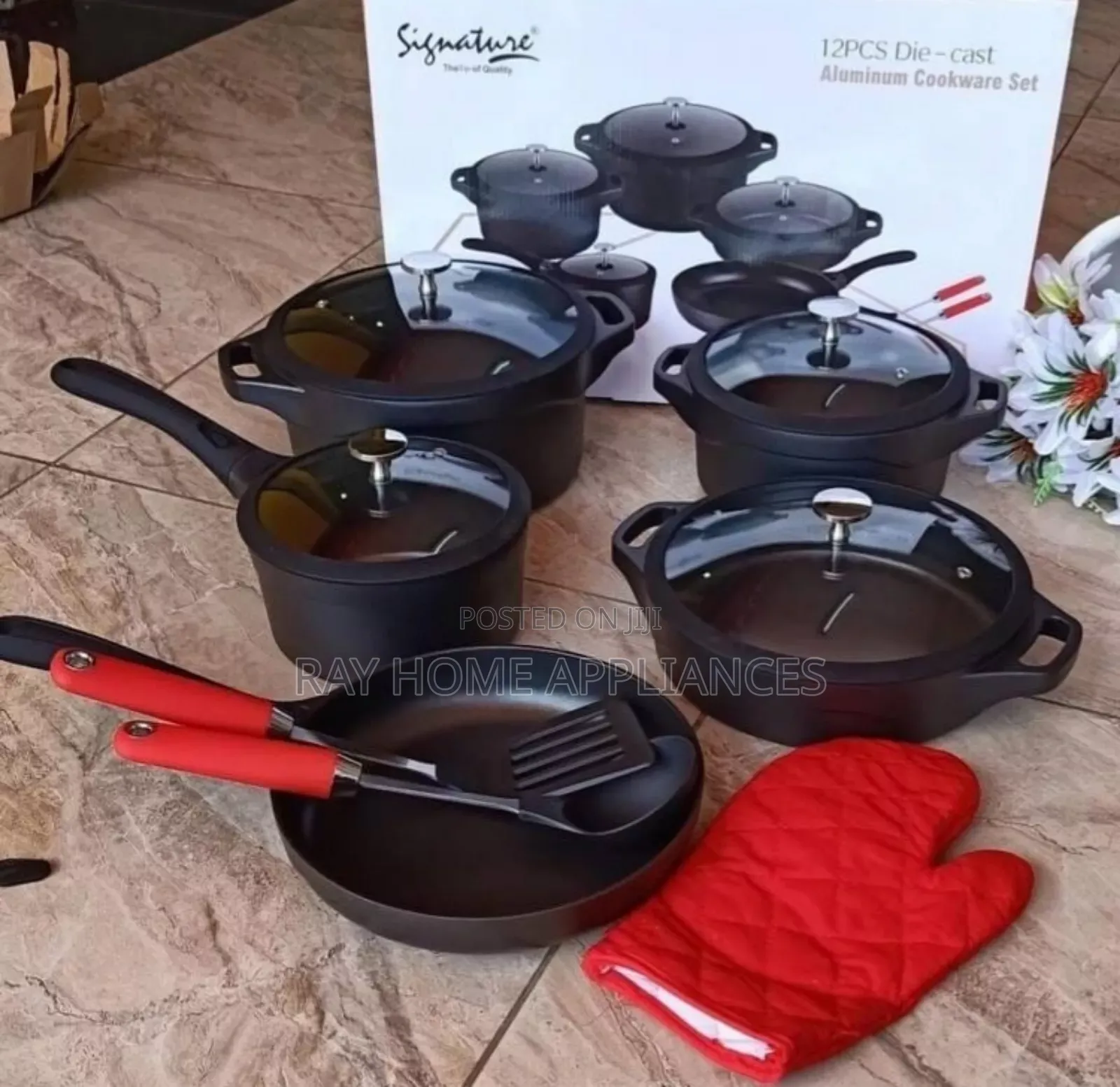 12 Pieces Signature Die Cast Nonstick Cookware Set