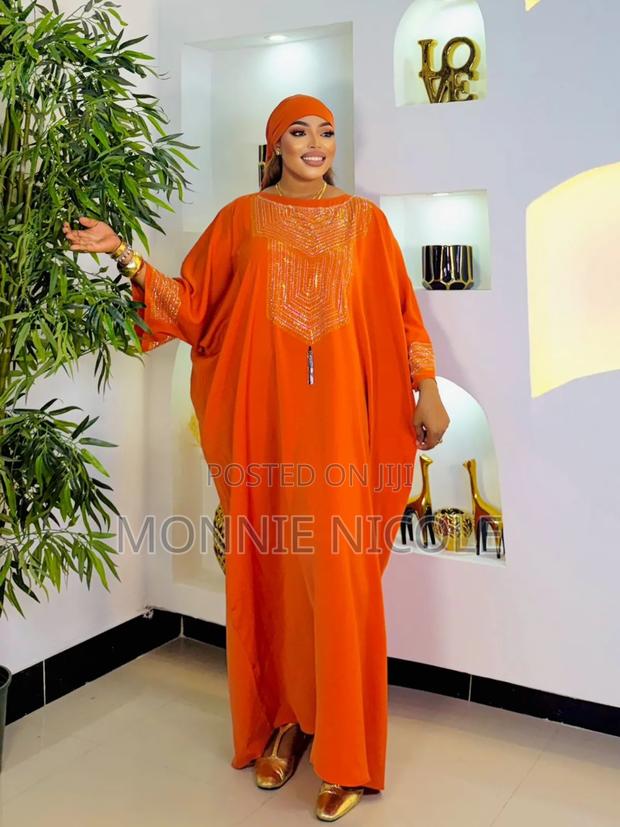 Elegant Orange Quality Dera/Abaya/Kaftan