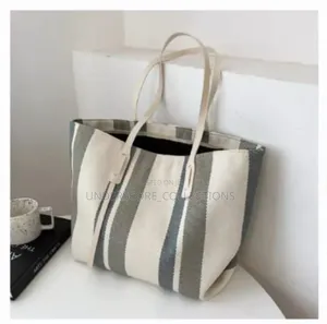 Elena Striped Tote Bag