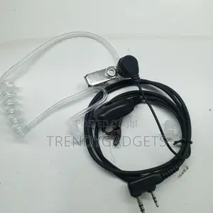 Fbi 2-Pin Acoustic Tube Walkie Talkie Earpiece With PTT