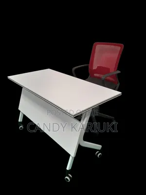 White Foldable 1.2m Office Desk