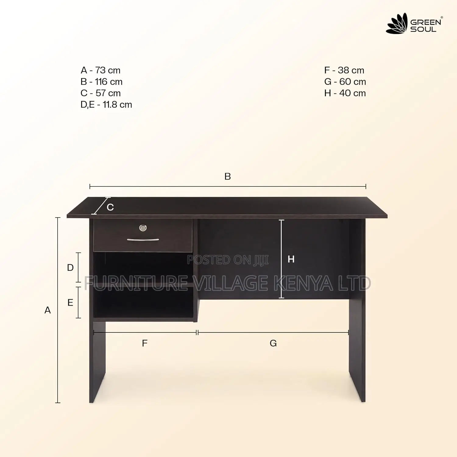 Study Desks: 120cm Home Office Computer Table | 03 Drawers