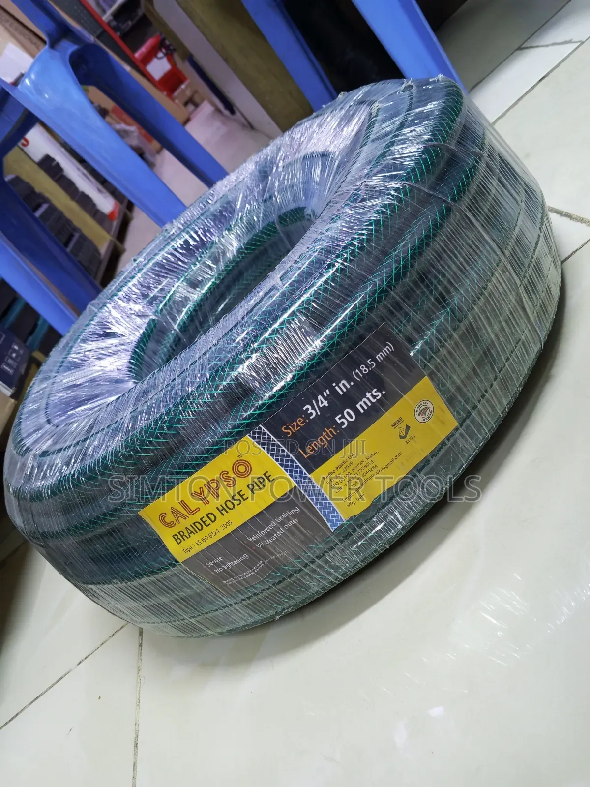 Calypso Braided Hosepipe Green 3/4" 50m