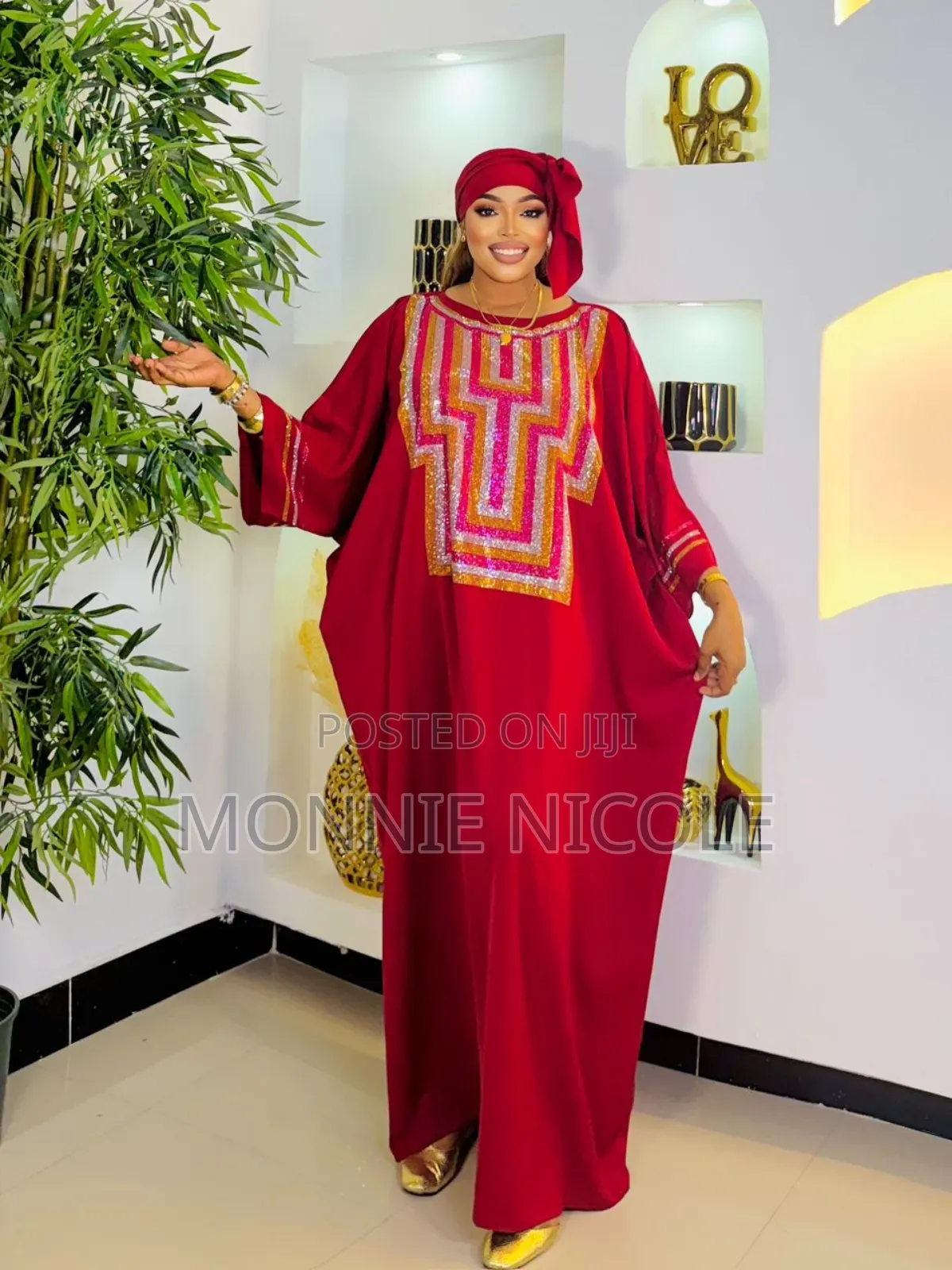 Elegant Burgundy Free Size Dress/Plus Size Women Dress
