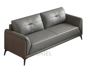Office Sofa; Commercial Grade 5-Seater Leather Office Sofa