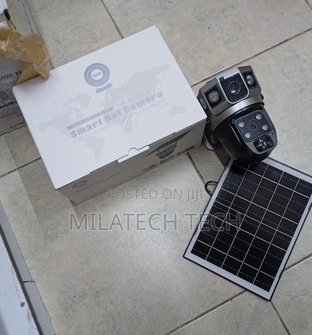 Outdoor Solar Powered 4g Dual Camera PTZ CCTV With Mobile App