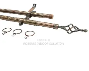 Heavy-Duty 2 Meters Double Curtain Rod