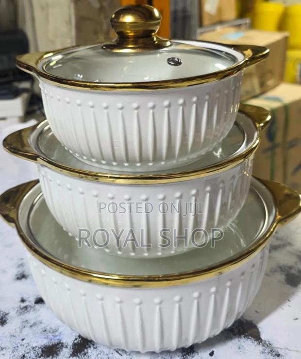 3pc Ceramic Pots - main view