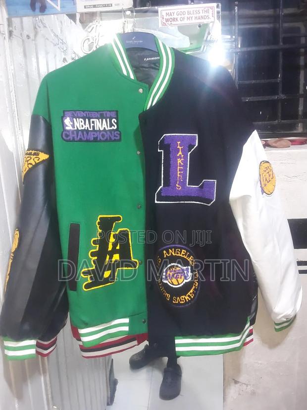 Leather College Jackets - thumbnail 2