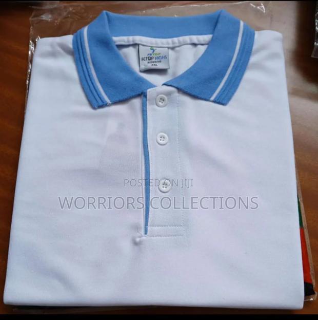 White and Light Blue Polo T-Shirts - main view