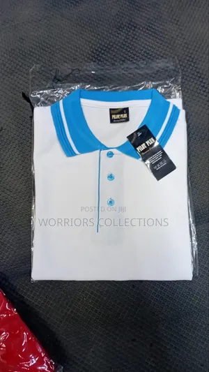 White and Light Blue Polo T-Shirts
