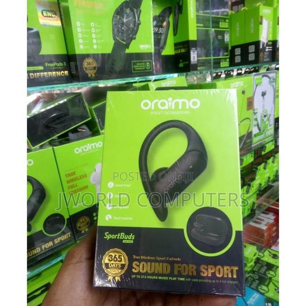 Oraimo Wireless Sport Earbuds, Black (Oeb-E95d) - thumbnail 3