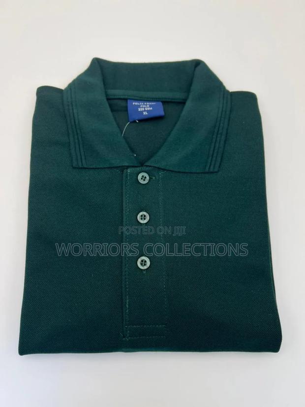 Quality Dark Green Polo T-Shirts - thumbnail 3