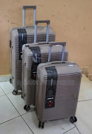 Unbreakable Double Zip Rubber Suitcase Pp 3-in-1 Suitcase Set - thumbnail 2