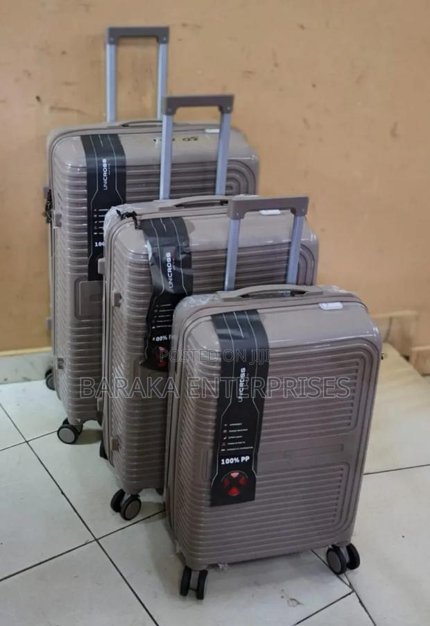 Unbreakable Double Zip Rubber Suitcase Pp 3-in-1 Suitcase Set - main view