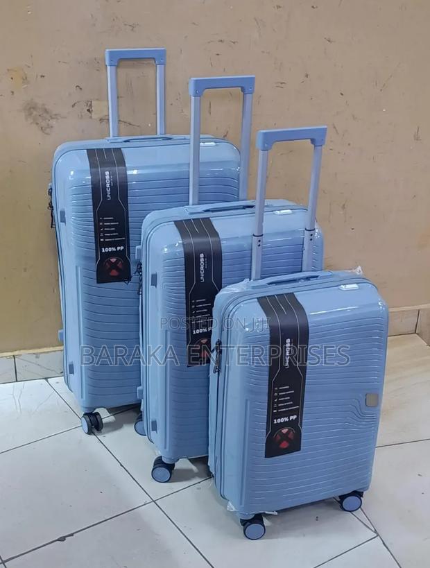 Unbreakable Double Zip Rubber Suitcase Pp 3-in-1 Suitcase Set - thumbnail 4