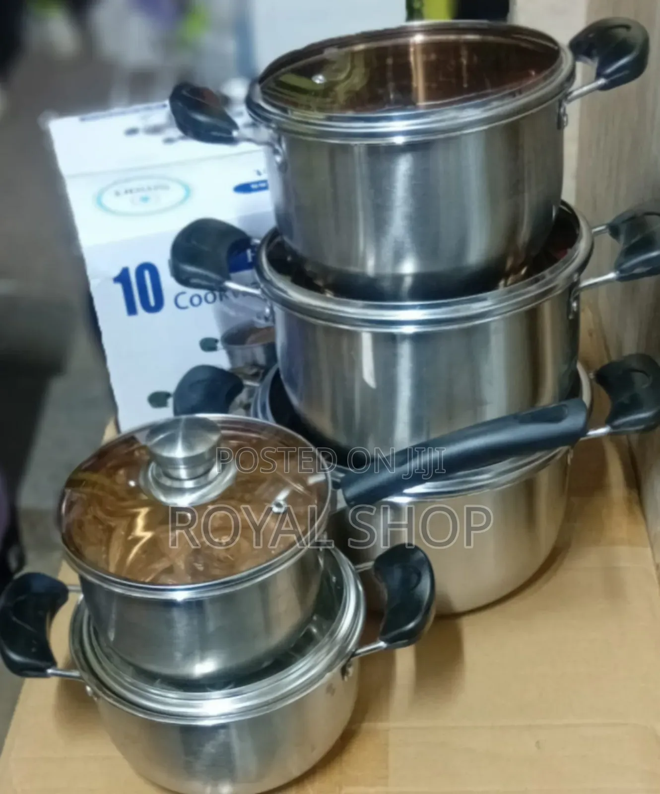 10pc Cookware Set Stainless Steel