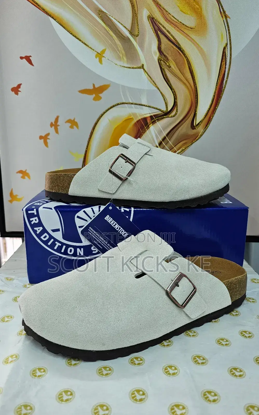 Original Birkenstock Boston Classic Suede Clogs