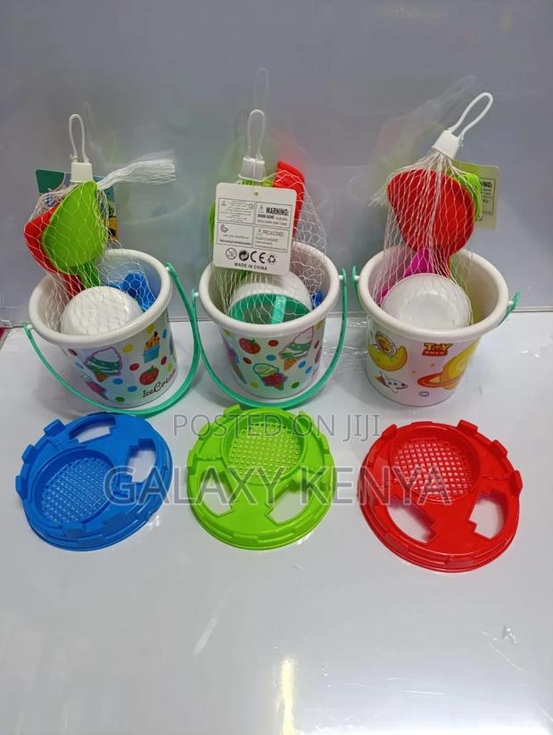 Beach Buckets With Beach Toys