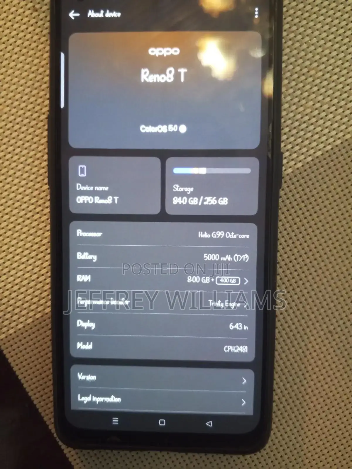 New Oppo Reno 256 GB Blue